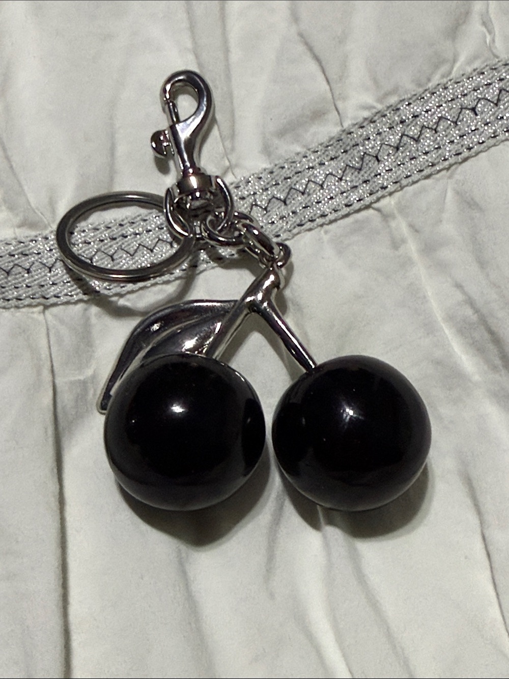Black Cherry Keychain or Bag Charm